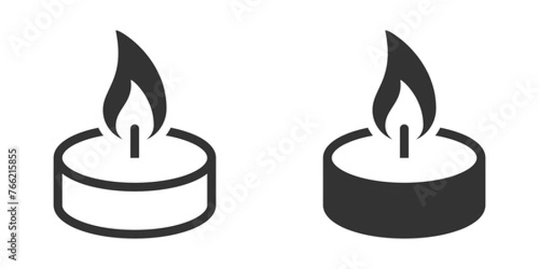 Obraz Candle Flame Icon. Vector Illustration.