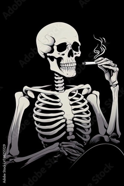 Fototapeta minimalistic skeleton