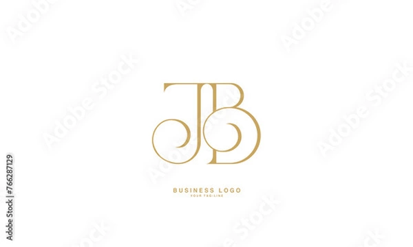 Fototapeta JB, BJ, J, B, Abstract Letters Logo monogram