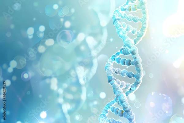 Obraz The genetic material of life, the double helix DNA