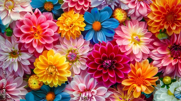 Obraz Vibrant Flower Pattern