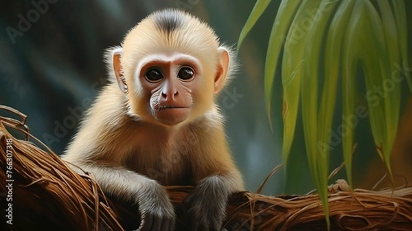 Fototapeta Monkey on the tree UHD wallpaper