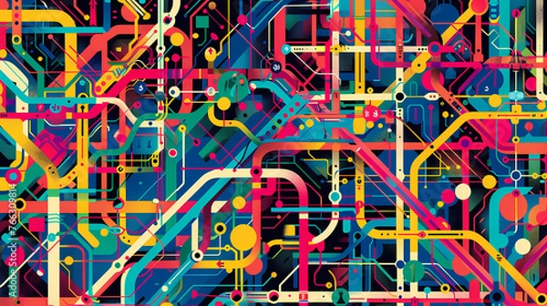 Obraz Transit Tracks: Navigating the Urban Tapestry