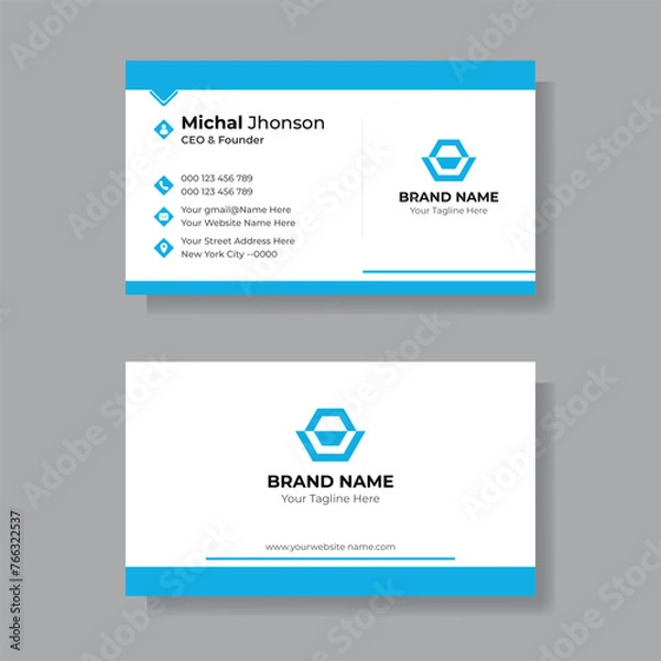 Obraz Modern Business Card - Creative and Clean Business Card Template. creative business card design.