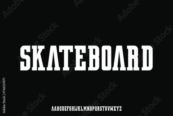 Fototapeta Display alphabet font vector design suitable for headline, logotype, poster, banner and many more