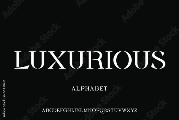 Fototapeta Display alphabet font vector design suitable for headline, logotype, poster, banner and many more