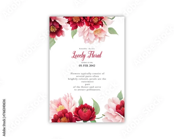 Obraz Wedding celebration greeting card background print vector template design