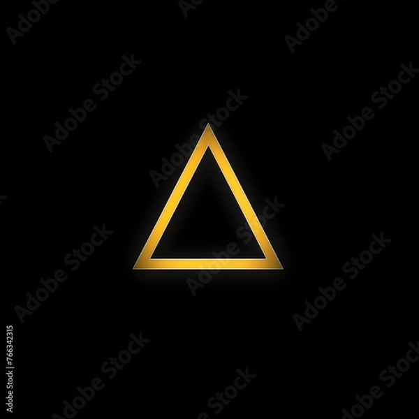 Fototapeta Yellow warning triangle sign for danger, electricity, and high voltage caution on roads