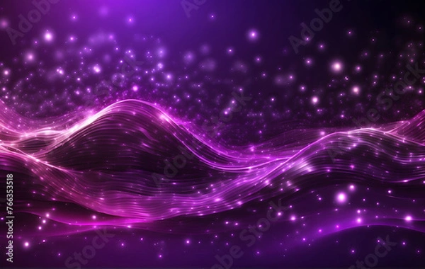 Fototapeta Purple color glowing futuristic abstract background, Fantastic wallpaper