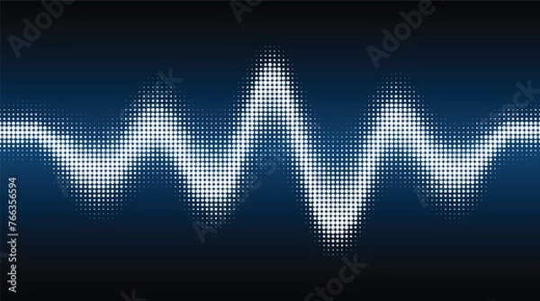 Fototapeta Abstract halftone sound wave
