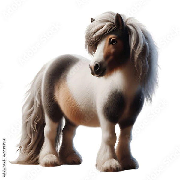 Fototapeta Pony, isolated, transparent background