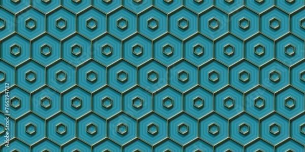 Obraz 3D Luxury background pattern with gold details