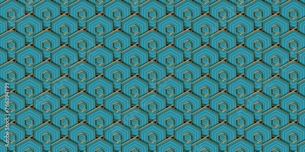 Obraz 3D Luxury background pattern with gold details