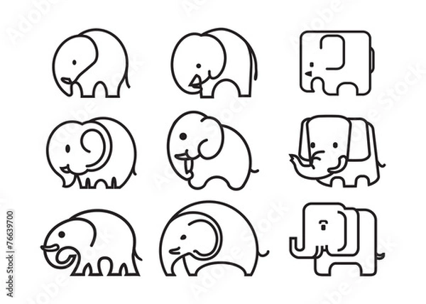 Fototapeta Elephant icon