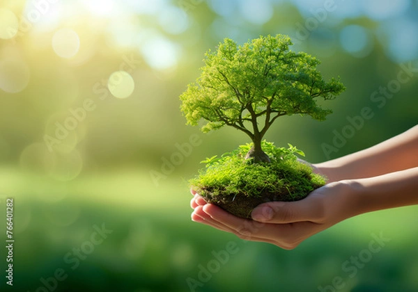 Obraz 持続可能な未来・人と自然の共存・横