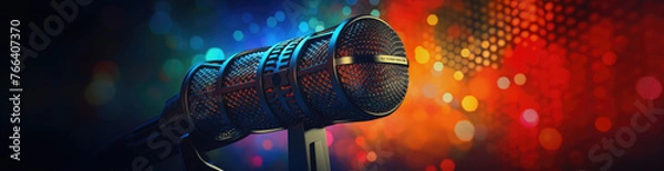 Obraz microphone digital banner background wallpaper