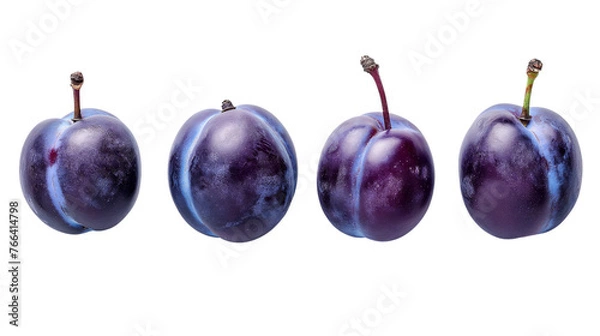 Fototapeta Plums isolated with transparent background