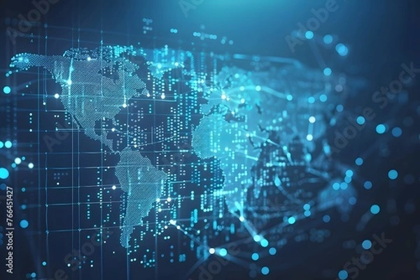 Fototapeta World map graphics for education or business