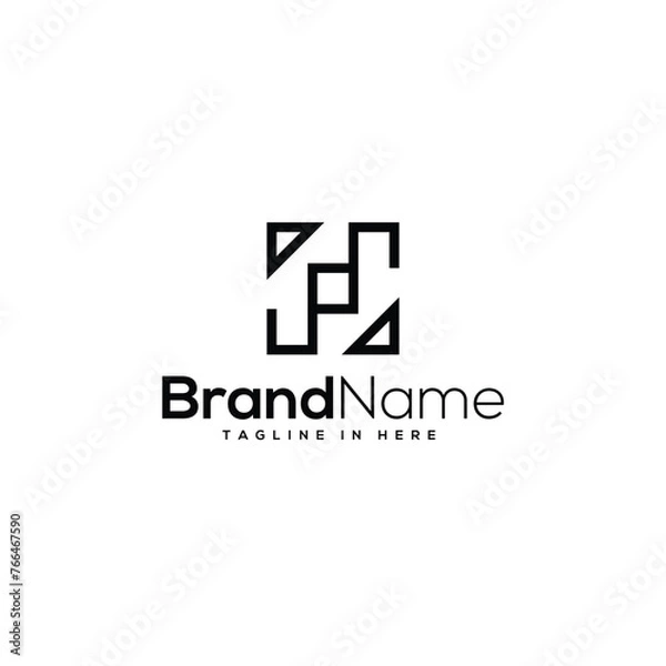 Fototapeta monogram H modern logo
