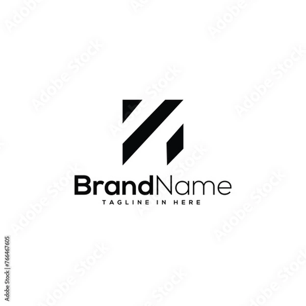 Fototapeta initial monogram logo ZN 