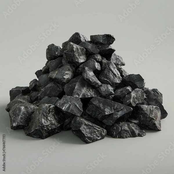 Obraz coal isolated on white