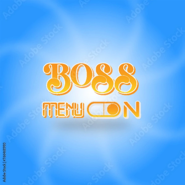 Fototapeta Boss Menu On 3D Text Effect