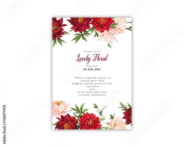 Obraz Wedding celebration greeting card background print vector template design