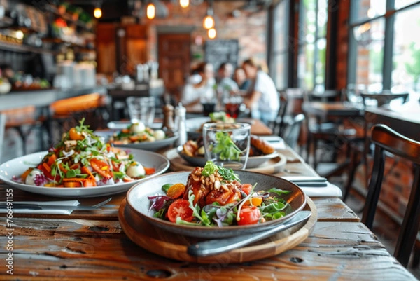 Obraz salad in a restaurant