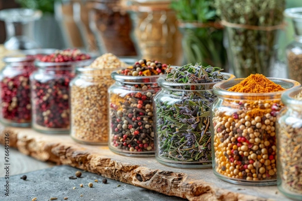 Obraz Spices in jars