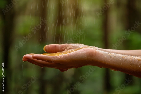 Obraz hand in the rain