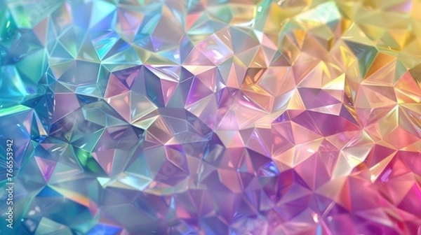 Obraz a shimmering, solid-colored diamond texture background, casting iridescent hues in every direction. 