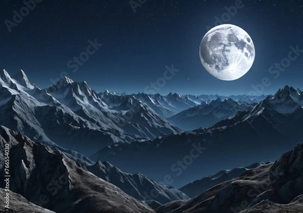 Fototapeta mountains in the night