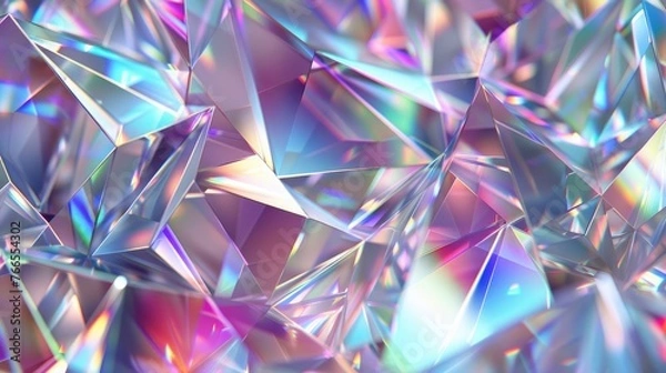 Obraz a shimmering, solid-colored diamond texture background, casting iridescent hues in every direction.