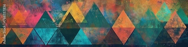Obraz triangular precision on a richly hued backdrop. 