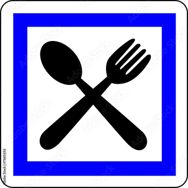 Obraz a0183 - Panneau information RESTAURANT