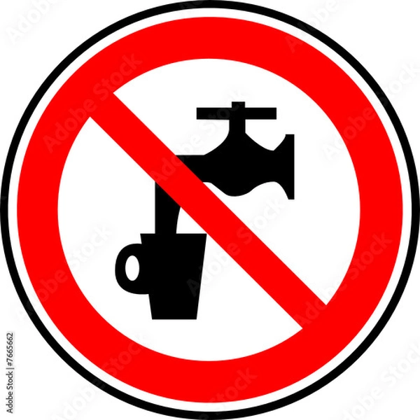 Obraz a0199 - Panneau interdiction EAU NON POTABLE