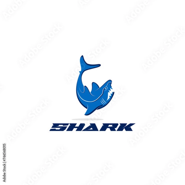 Fototapeta shark logo design