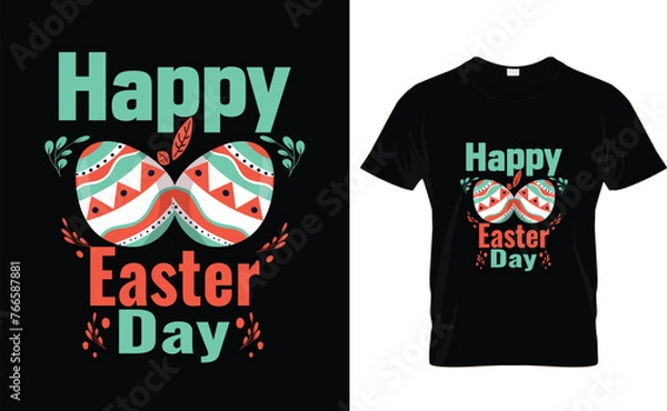Obraz Happy Easter day, t-shirt design 