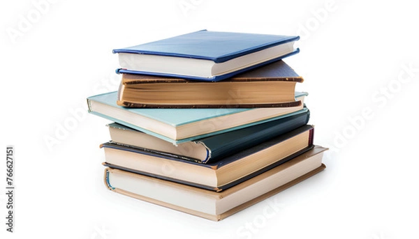 Fototapeta stack of book isolated on white background