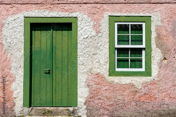 Fototapeta window with shutters