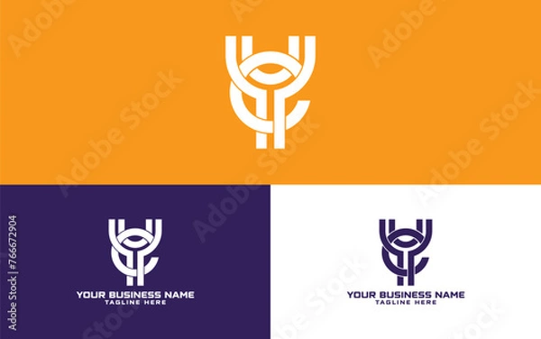Fototapeta CY Logo Or YC monogram logo vector template