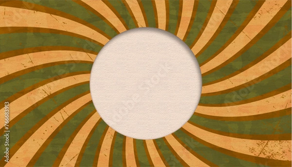 Obraz abstract graphic back ground design with opening, 16:9 widescreen retro pop sunburst patterned frame / backdrop	
