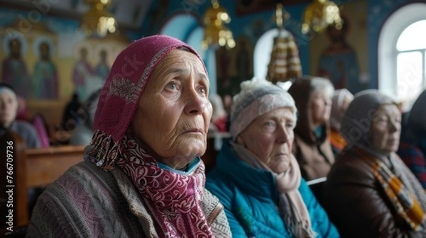 Fototapeta Religious Freedom Professional captures of religious communities in Ukraine highlighting the importance of religious freedom an AI generated illustration