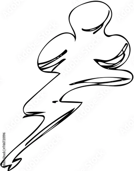 Obraz Smoke Line Art Vector