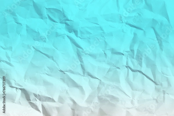 Obraz gradient highlights blue crumpled Abstract blue soft background with gradient highlights. scattered overlay of crumpled papers. Top view of blue gradient crumpled paper texture backgroundwrinkled