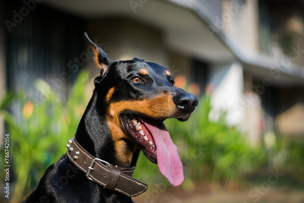 Obraz portrait of a black dog