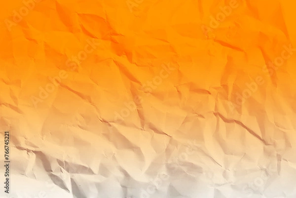 Fototapeta gradient highlights orange crumpled Abstract red soft background with gradient highlights. scattered overlay of crumpled papers. Top view of orange  crumpled paper texture backgroundwrinkled