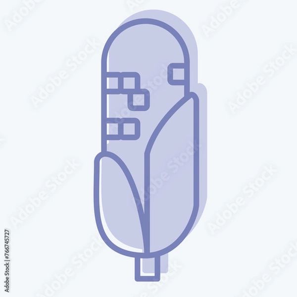 Fototapeta Icon Corn. related to American Indigenous symbol. two tone style. simple design editable. simple illustration