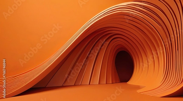 Obraz Abstract wall wave architecture abstract 3d background 