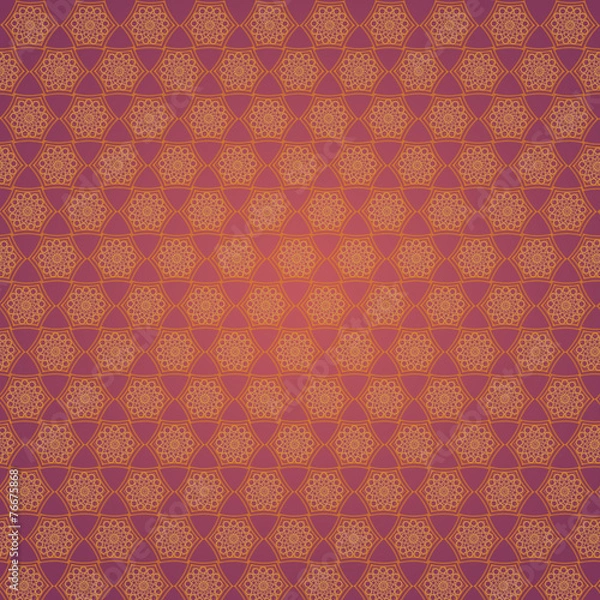 Fototapeta wallpaper with golden patterns on the red